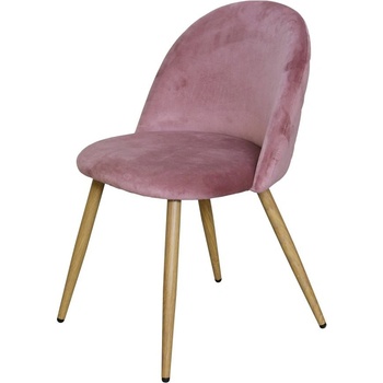 Idea nábytek Lambda kov sametový potah růžová