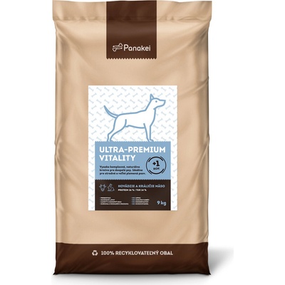 Panakei Ultra Premium Vitality Hovädzie Králik 9 kg