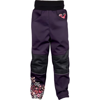 Wamu ČR Dětské softshellové kalhoty Sova fialová