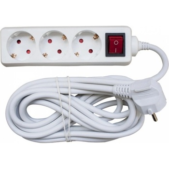 Office Разклонител Okoffice, 3 гнезда, с ключ, 5 м кабел