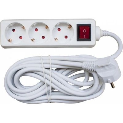 Office Разклонител Okoffice, 3 гнезда, с ключ, 5 м кабел
