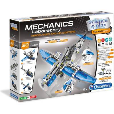Clementoni Конструктор 200 елемента Самолет science play mechanics