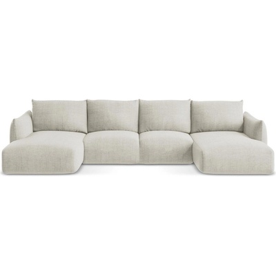 makamii Бежов сгъваем ъглов диван (U форма) Leila - Makamii (LEILA_UF_43_P1_C3)