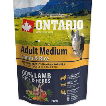 Ontario Adult Medium Lamb & Rice 0,1 kg