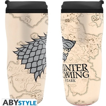 ABYstyle Cestovní hrnek Game of Thrones Winter is Coming 0,355 l