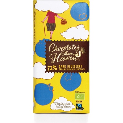 Chocolates from Heaven BIO hořká s borůvkami 72% 100 g – Zboží Mobilmania