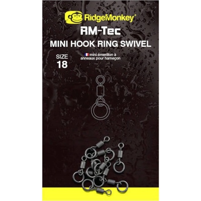 RidgeMonkey Mikro Obratlík RM-Tec Mini Hook Ring Swivel veľ.18