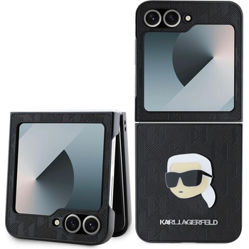 KARL LAGERFELD PU Сафиано Монограм Karl Head Заден Калъф за Samsung Galaxy Z Flip 6 Черен Karl Lagerfeld | Lilav | ЖЕНИ | UNI