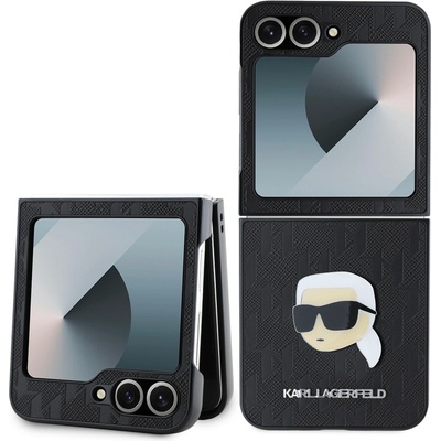 KARL LAGERFELD PU Сафиано Монограм Karl Head Заден Калъф за Samsung Galaxy Z Flip 6 Черен Karl Lagerfeld | Lilav | ЖЕНИ | UNI