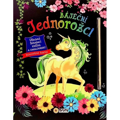 Báječní jednorožci Úžasná škrábací knižka a omalovánky – Zboží Mobilmania