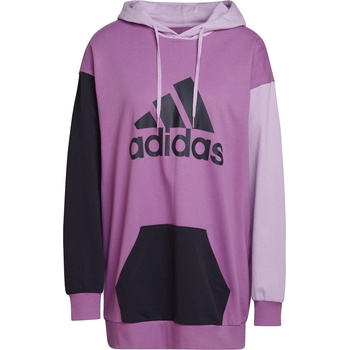 Adidas Дамски суичър Adidas Essentials Colorblock Logo Oversized Hoodie Womens - Purple