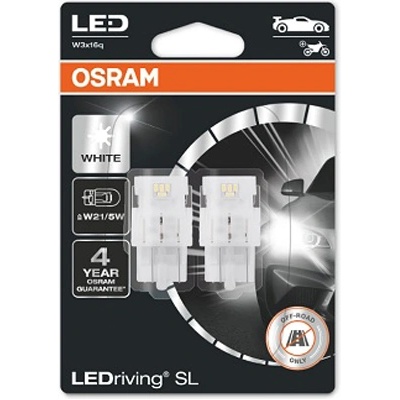 Крушка OSRAM LED W21/5W, 12V, 1.9W, 6000К, 27/154lm, 2 броя