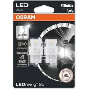 OSRAM Крушка OSRAM LED W21/5W, 12V, 1.9W, 6000К, 27/154lm, 2 броя