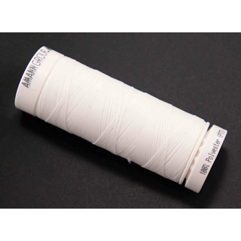 Extra elastická polyesterová niť - off white - návin 130 m