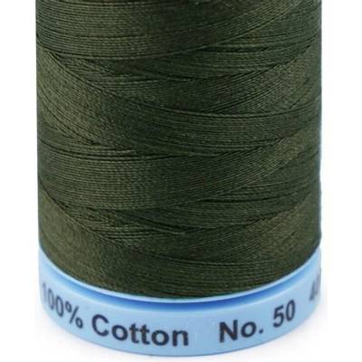 Bavlněné nitě 400 m Etiketní č.50 Triana Amann 0554 Dark Olive