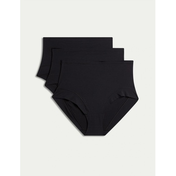 Marks & Spencer Шорти с висока талия и технология Flexifit, комплект 3 бр. Marks & Spencer черен Marks & Spencer | Cheren | ЖЕНИ | 10