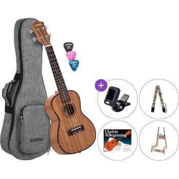 Cascha HH 2035 Premium Mahogany SET Natural Концертно укулеле (HH2035-SET)