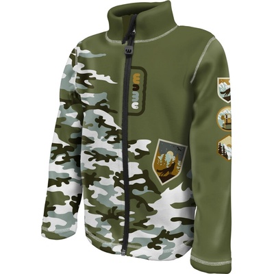 Fleecová mikina dětská MASKÁČ khaki – Zboží Mobilmania