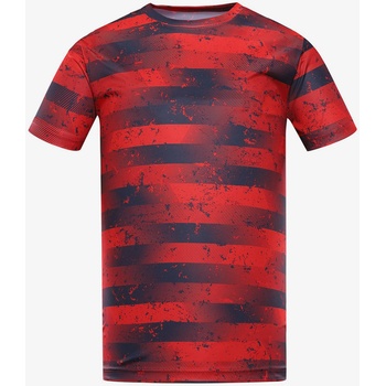 ALPINE PRO Червена мъжка шарена функционална тениска ALPINE PRO QUATR ALPINE PRO | Cherven | МЪЖЕ | XS