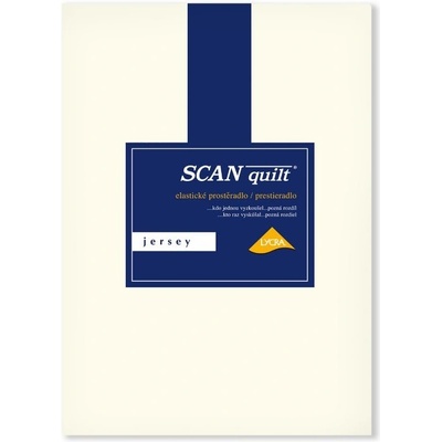 SCANquilt napínací prostěradlo jersey Elastic lycra smetanové 200x220x30
