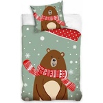  Спален комплект от 2 части Мече, 160 x 200 cm (Double-sided Christmas cotton bedding , 160/200+70/80)