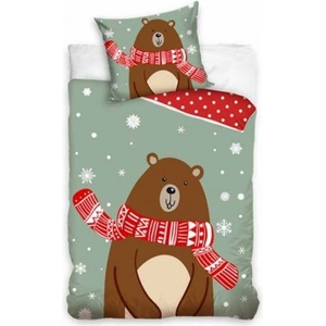  Спален комплект от 2 части Мече, 160 x 200 cm (Double-sided Christmas cotton bedding , 160/200+70/80)