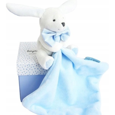 DouDou et Compagnie Paris dárková sada modrá králíček s muchláčkem 10 cm – Sleviste.cz