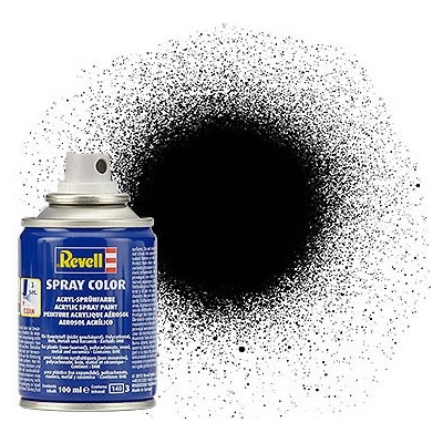 Revell barva ve spreji #302 černá polomatná 100ml