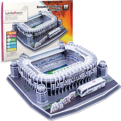 HABARRI 3D Puzzle fotbalový stadion Real Madrid FC - "Santiago Bernabeu", 160 ks – Zboží Mobilmania