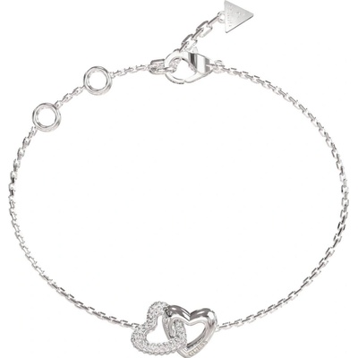 Guess Romantický náramok Prepojené srdce Beloved JUBB06014JWRH 18,4 cm