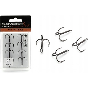 Savage Gear Trojháčky SGY 1X Treble vel.6 8 ks