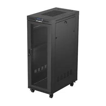 Image 1 of Lanberg Комуникационен шкаф, Lanberg rack cabinet 19" free-standing 32U/600X1000 (FLAT PACK) with mesh door LCD black (FF01-6032-23BL)