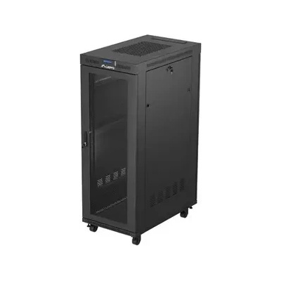 Lanberg Комуникационен шкаф, Lanberg rack cabinet 19" free-standing 32U/600X1000 (FLAT PACK) with mesh door LCD black (FF01-6032-23BL)