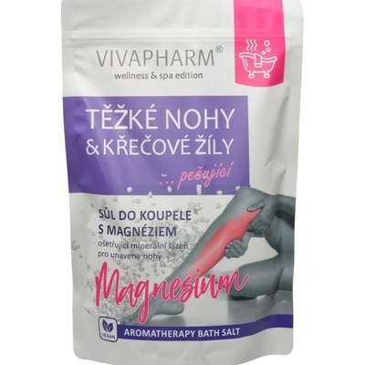 VIVAPHARM Ťažké nohy a krčové žily soľ do kúpeľa 1000 g