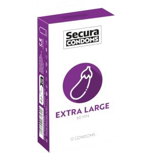 Secura Патладжан - екстра голям презерватив - 60 мм (12 бр. ) - lovesexshop