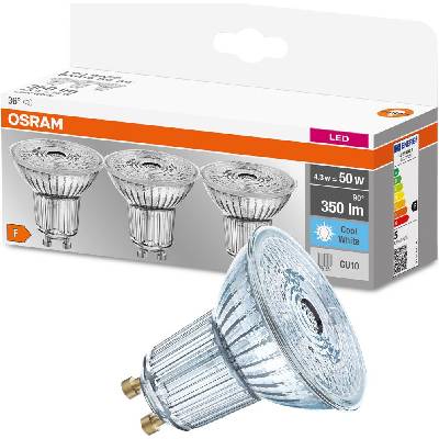 Osram Sada LED žiaroviek, 3,6 W, 350 lm, studená biela, GU10, 3 ks LED BASE PAR16 50 NON-DIM 36° 4