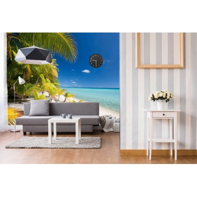 DIMEX ART Самозалепваща се флизелинова фототапета плаж на тропически остров 375 x 250 см