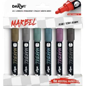 Darwi Marbel Комплект маркери 4 mm Metallic 6 бр (DA0236004K01C)