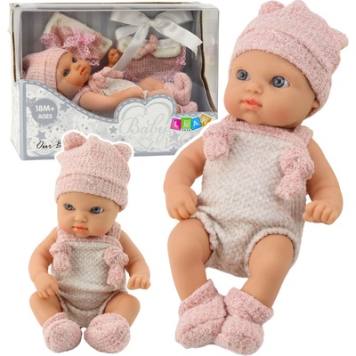 LEANToys Panenka v růžovém oblečku s dudlíkem a dekou 44cm
