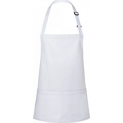 Karlowsky Krátká zástěra s kapsami na břiše nastavení délky na sponu Bílá KY123