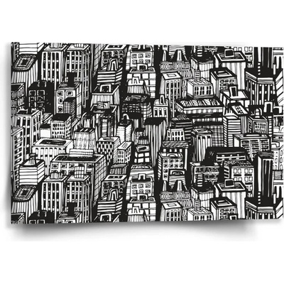 Sablio Obraz Kreslené mrakodrapy - 60x40 cm
