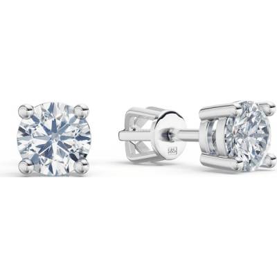 DF Dámske náušnice 3686 z bieleho zlata s diamantmi s celkovou hmotnosťou 1,04 ct