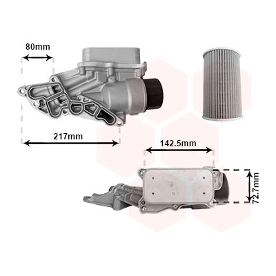 Chladič motorového oleja VAN WEZEL 30013688