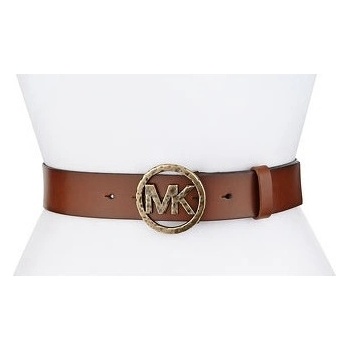 Michael Kors dámský kožený opasek Hammered Logo Buckle Leather belt