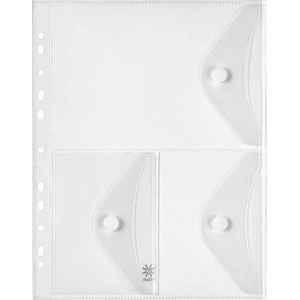 Viquel Папка за документи, A4, PP, патент, 3 отделения, VIQUEL "Pockets", прозрачна 478016-08 (478016-08)