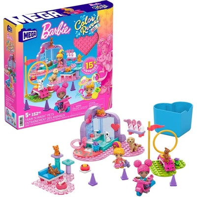 MEGA BLOKS Mega Construx Barbie Color Reveal Trénuj a pečuj o mazlíčky