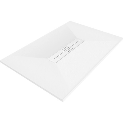 Mexen Toro правоъгълно корито SMC 120 x 80 cm, бяло, бяла решетка - 43108012-W (43108012-W)