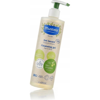 Mustela Organic čisticí tělový a vlasový gel 400 ml