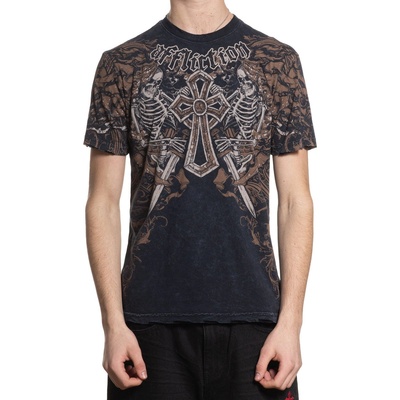 AFFLICTION мъжка тениска affliction - inner abyss - black lava wash - a28304-bklv