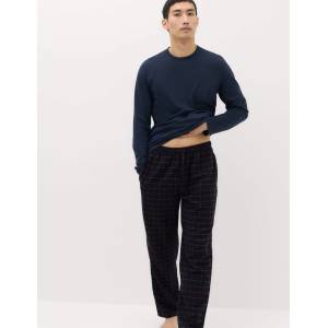 Marks & Spencer Карирана пижама от рециклирана памучна материя Marks & Spencer червена Marks & Spencer | Cherven | МЪЖЕ | S